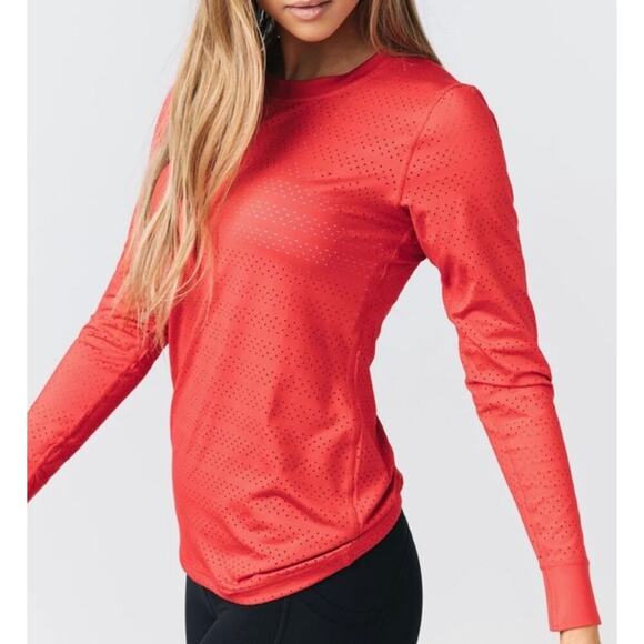 Zyia Active Red Chill Long Sleeve Tee Shirt Size Small - Picture 1 of 8